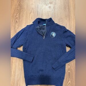 NBA Minnesota Timberwolves Navy Quarter-Zip Women’s Zip Pullover Size XL